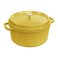 STAUB Enamelled Cast Iron Casserole Dish with Lid Suitable for All Heat Sources Including Induction 4 People Round 24 cm 370 L 47 kg Lemon