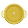 STAUB Enamelled Cast Iron Casserole Dish with Lid Suitable for All Heat Sources Including Induction 4 People Round 24 cm 370 L 47 kg Lemon