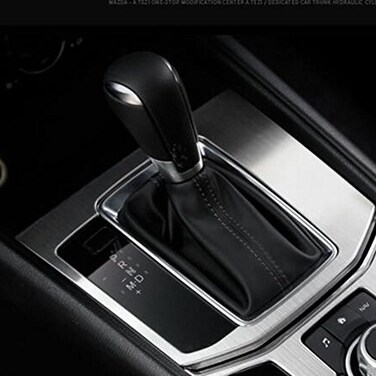Beautost Fit for Mazda 2017 2018 2019 2020 2021 2022 2023 2024 2025 CX5 CX5 Interior Gear Shift Knob Console Media Panel Cover Trim Stainless Steel Silver Gear Panel