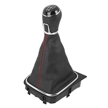 X AUTOHAUX 5 Speed 12mm Inner Hole Dia Gear Shift Knob Gaiter Boot Cover PVC Leather Black for Volkswagen Jetta Golf 5 6 7 20132016 1K0711113