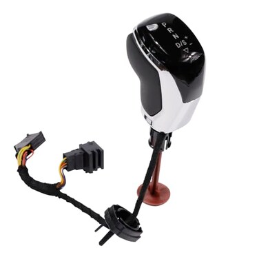 Hacreyatu LHD Automatic LED Gear Shift Knob for VW Golf MK6 MK7 Passat B7 B8 Tiguan MK2 Electronic Shift Handle Silver Bright LEDRed