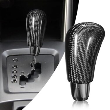 BLAKAYA Compatible with Carbon Fiber Gear Shift Knob Head Cover Automotive Shift Lever Modified Decoration for Subaru Outback 20042009 Impreza 20072009 Forester 20072012 Black