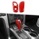 Jimen Fit for Ford F150 20092014 2PCS Center Console Gear Shift Knob Cover Trim Red