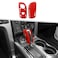 Jimen Fit for Ford F150 20092014 2PCS Center Console Gear Shift Knob Cover Trim Red