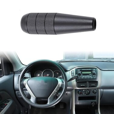 HIRUFAIT Shift Knob Replacement Compatible with Honda Pilot 20032008 Textured Aluminum Gear Shift Handle with Enhanced Grip Honda Pilot Interior Accessories Black