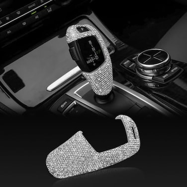 HHLOU Bling Interior Accessories Gear Shift Knob Cover Trim Fit for BMW 1 2 3 4 5 6 Series 3GT 5GT X3 X4 X5 X6 Model B