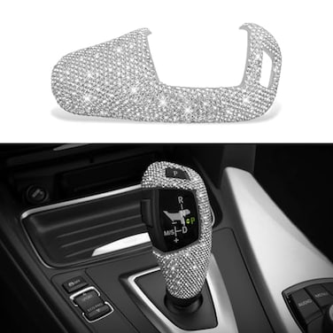 CONGCONG Bling Car Gear Shift Knob Cover Compatible with BMW 1 2 3 4 5 6 Series 3GT 5GT X3 X4 X5 X6 Model B