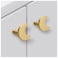 EHERDM 2Packs MoonShaped Cabinet Knob Brass Door Knobs Decorative Dresser Closet Handles Puller Cupboard Wardrobe Furniture Hardware for Home Kitchen Bedroom