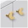 EHERDM 2Packs MoonShaped Cabinet Knob Brass Door Knobs Decorative Dresser Closet Handles Puller Cupboard Wardrobe Furniture Hardware for Home Kitchen Bedroom
