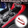 MUXEE 11th Gen Civic 3PCS Gear Shift Panel Cover Side Trim for Honda Civic 2022 2023 2024 2025 2026 ABS Wine red Center Console Frame Side Trim Sport Interior Accessories