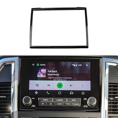 Korlot Carbon Fiber Pattern Center Console Navigation Frame Cover Trim Accessories for 20202024 Nissan Titan