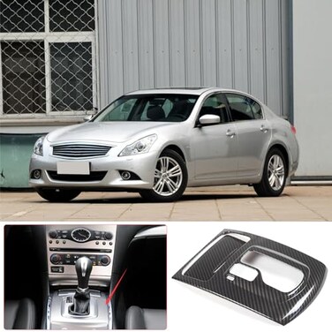 Moittellc Gear Shift Panel Trim Cover Compatible with Infiniti G37 20092013 ABS Plastic Gear Shifter Console AntiScratch Frame Cover Accessories Carbon Fiber Pattern
