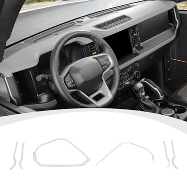 RAZPOY Center Console Dash Grab Handle Cover Trim Compatible with 20212024 Ford Bronco Interior Accessories White Not for Bronco Sport