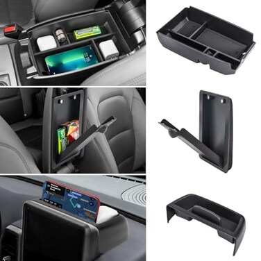 Neepiar 3PCS Center Console Organizers Compatible with 20212024 Ford Bronco Sport CX430 Dash Storage Tray and Armrest Storage Box Armrest Hidden Tray Interior Accessories