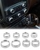 JeCar Center Console Switch Button Trim Air Conditioner Control Knob Cover for Chevy Silverado GMC Sierra 20142018 Silver