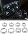 JeCar Center Console Switch Button Trim Air Conditioner Control Knob Cover for Chevy Silverado GMC Sierra 20142018 Silver