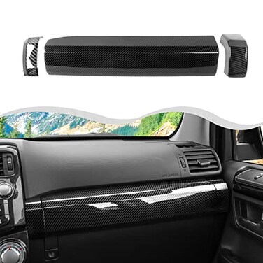 Voodonala for 4Runner 20102023 Center Console CoPilot Passenger Decoration Trim fit Toyota 4Runner SUV 20102023Carbon Fiber Black3PcsSetABS