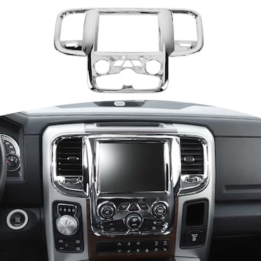 RT-TCZ RTTCZ for RAM Center Dash Control Panel Trim Cover Chrome for Dodge RAM 20112017 Chrome Interior Accessories