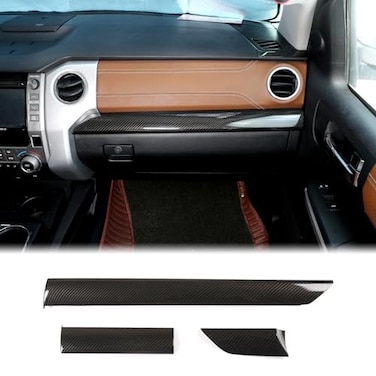 Aunginsy 3Pcs Car Inner Central Console Dashboard Panel Cover Trim Stickers Fit for Toyot Tundra 20142021 Center Console Dash Board Trim Frame Protective Cover Molding Trims Sticker Decor ABS Accessor