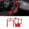 PIUGILH Car Console Gear Shift Panel Trim Cover for Corvette C6 20052013 Interior Accessories AntiScratch Console Gear Shift Panel Frame Protection Cover Kit Red