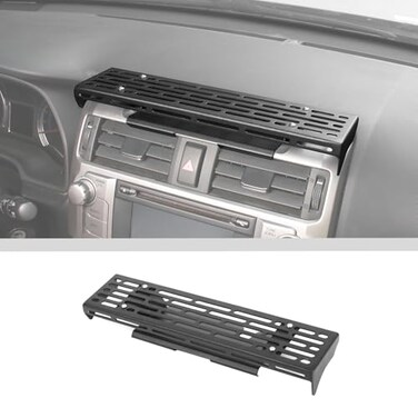 JWWY for 4runner Center Console Extension Holder Mount Dashboard Mounting Bracket Trim for 20102023 Toyota 4runner Interior Accessories Alloy Black 2PCS