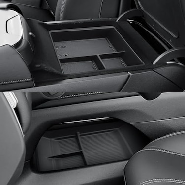 CDEFG 2Pcs for 2025 2026 Armada Center Console Organizer Compatible with 2025 2026 Nissan Armada Accessories Middle Console Lower Console Floor Organizer 2026 Armada Armrest Storage Box