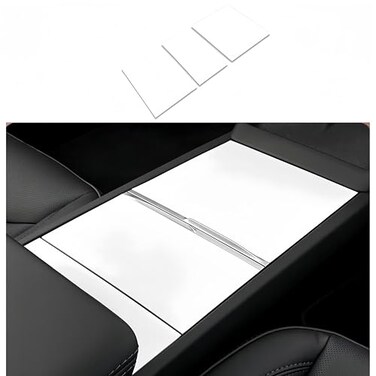frani Center Console Wrap White Edition Designed for Tesla Model 3 Highland 20242026Model Y Juniper 20252026Tesla Center Console Cover for Model 3Y Refresh