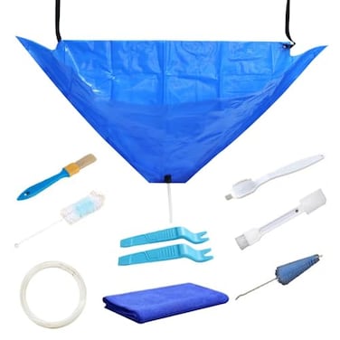 JIANWEI Air Conditioner Cleaning Cover Kit Waterproof Wall Mounted Split Air Conditioner Protector Bag Washing Cover with 24mWater Pipe AC Units Cleaning Tools for Household 115P