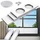 Flamorrow Dual Hose Portable Air Conditioner Window Kit Adjustable Window Seal Plates for 5 Diameter Exhaust Hose Sliding AC Window Vent Kit with Foam Seal Strip White