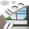Flamorrow Dual Hose Portable Air Conditioner Window Kit Adjustable Window Seal Plates for 5 Diameter Exhaust Hose Sliding AC Window Vent Kit with Foam Seal Strip White