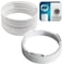 DECOHS 59 Inch Portable Air Conditioner Exhaust Hose Coupler Mobile Air Conditioning Accessories for AC Exhaust Hose Coupler Extension White Circular
