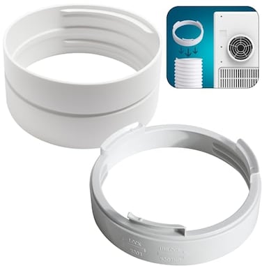 DECOHS 59 Inch Portable Air Conditioner Exhaust Hose Coupler Mobile Air Conditioning Accessories for AC Exhaust Hose Coupler Extension White Circular