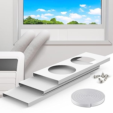 Air Jade Dual Hose Portable Air Conditioner Window Seal Kit 3 Pcs AC Window Vent Kit for Dual Hose Portable Air Conditioner with 5 Diameter Vent Pipe