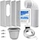 CIAIHUI Portable AC Window Kit with 59 Exhaust Hose for Sliding Window Adjustable Air Conditioner Window Vent Kit for Ducting AC Seal Panel for HorizontalVertical Window