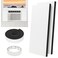 BEWAVE Window Air Conditioner Insulation Foam Panels AC Side Surround Panels Kit with Top Seal Strip for AC Unit Indoor 2 Pack