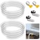 Nkiy Quen 2 Pack Air Conditioner Drain Hose 6 Ft Portable Leakproof AC Drain Hose Kit Universal AC Drain Pipe Replacement with 35 Inch Hose Connector and Clamp for Window AC Mini Split Unit Parts