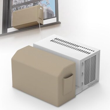 Powrocket Indoor Air Conditioner Cover for UShape Window AC UnitsWindproof Design for Inside AC Unit All Side CoveredBlock Cold Air and DustWinter Window Air Conditioner Cover Indoor