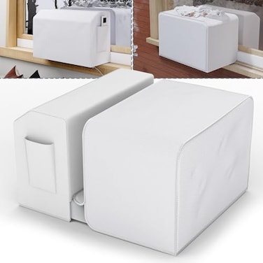 Flamorrow Outdoor Air Conditioner Cover and Indoor Air Conditioner Cover with Bag for UShaped Window AC Unit Dustproof Windproof Window AC Covers for Outside Inside Unit Full Coverage Protection
