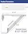 LuckIn Air Conditioner Support Bracket Heavy Duty Window AC Bracket Universal Fit for 500012000 BTU AC Units Holds Up to 85lbs Adjustable Extender Leg Builtin Bubble Spirit Level