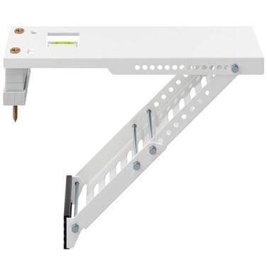 LuckIn Air Conditioner Support Bracket Heavy Duty Window AC Bracket Universal Fit for 500012000 BTU AC Units Holds Up to 85lbs Adjustable Extender Leg Builtin Bubble Spirit Level