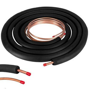 Iron Forge Tools HVAC Line Set Insulation 25ft 34 38 Seamless Copper AC Line Insulation with 55 inch EPDM Refrigerant Lines for Air Conditioner Heat Pump