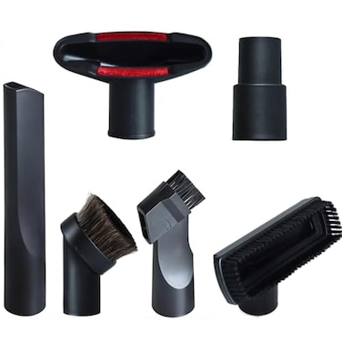 GIBTOOL Vacuum Attachments Accessories Cleaning Kit Brush Nozzle Crevice Tool for 1 14 inch 1 38 inch Standard Hose 6pcs