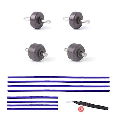 Kuflant Soft Plush Strips and Wheels Kit Compatible with Dyson Vacuum Cleaner Soft Roller Cleaner Head Replacement Parts A Set of 6Strips 91Inch Soleplate Strips