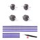 Kuflant Soft Plush Strips and Wheels Kit Compatible with Dyson Vacuum Cleaner Soft Roller Cleaner Head Replacement Parts A Set of 6Strips 91Inch Soleplate Strips