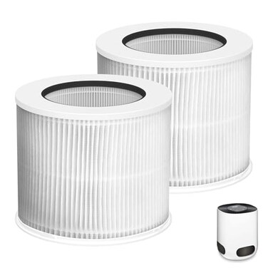 iSingo 12020 Filter Replacement Compatible with Clorox Tabletop Air Purifier model 11020 and Clorox Tabletop Smart Air Purifier model 11021 12020 HEPA Filter with 200 Sq Ft Capacity 2 Pack