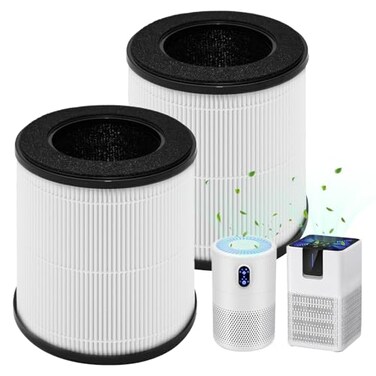Hichoryer BD02L M05 Replacement Filter Compatible with MOOKA BD02LM05 KOIOS BD02L and VEWIOR BD02U Air Purifier 3in 1 H13 True HEPA Filter 2 Pack