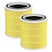 isinlive 2 Pack AC400 Air Purifiers Replacement Filter for Purivortex AC400 Air Purifier 3in1 HEPA Technology High Efficiency Pet Care Filter Yellow