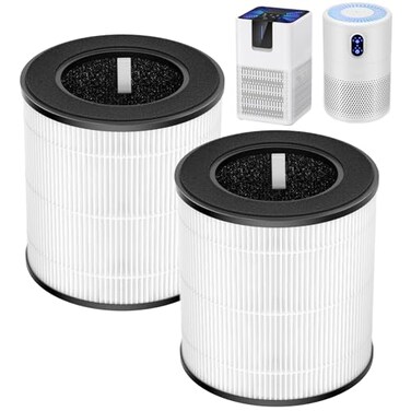 isinlive BD02L Air Purifier Replacement Filter Compatible with MOOKA and KOIOS BD02L Air Purifiers VEWIOR BD02U Air Purifier 3in1 HEPA Air Filter for BD02L and BD02U Air Purifiers 2 Pack