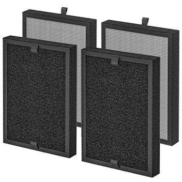 isinlive KF250 Replacement Filter Compatible with Kenmore 1200e Series Air Purifier PM2010 for Rooms up to 1500 Sq Ft 3in1 HEPA Filter 4Pack
