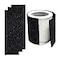PUREBURG Replacement Filter Set Compatible with Hunter HP400 Cylindrical Tower Air PurifierH13 True HEPA 4 x Activated carbon PreFilter Air Clean Dust VOCs